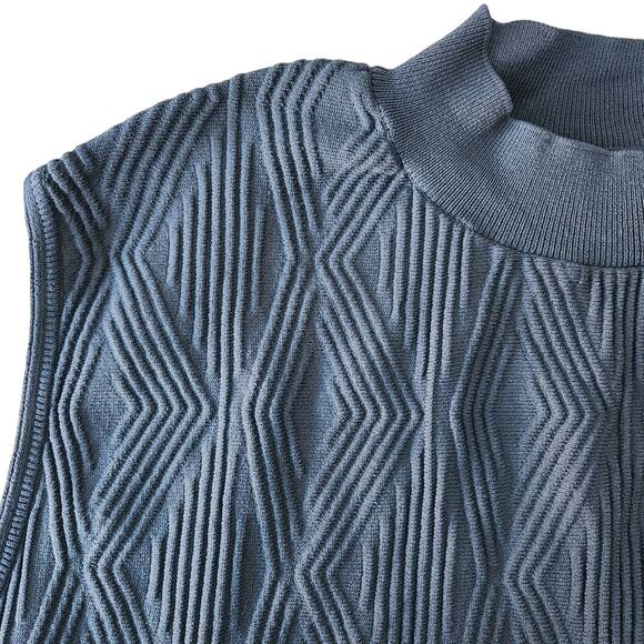 3.1 Phillip Lim Women's Jacquard Knit Mock Neck Sleeveless Dress Black Size L - Picture 1 of 13